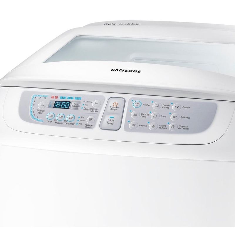 Consulado Empleado valor LAVARROPAS SUPERIOR SAMSUNG 7kg-700rpm BLANCO WA70F5S4U