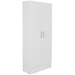 Escobero Despensero Mueble Organizador Mosconi 2 Puertas Color Blanco