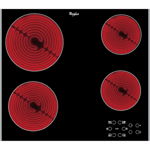 ANAFE WHIRLPOOL ELECTRICO 4 HORNALLAS VITROCERAMICO AKT8090L