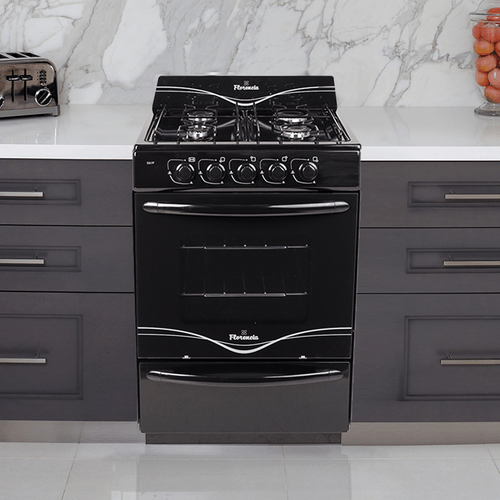 COCINA FLORENCIA 56CM NEGRO MULTIGAS FLOR 5517F
