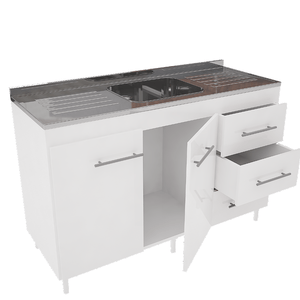 BAJO MESADA 1.20m TONO BLANCO 3028