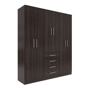 PLACARD 6 PUERTAS TONO WENGUE 177x204x56cm 136
