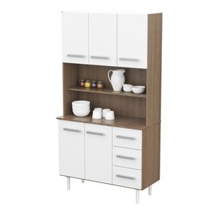 APARADOR DE COCINA E-MOSCONI 0.90m TONO CARV. MEZZO F/BLANCO 10175