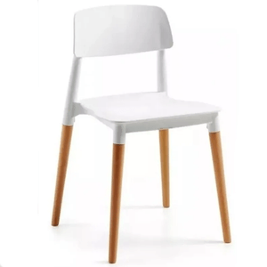 SILLA UNICAN MILAN MADERA/POLIMERO BLANCA
