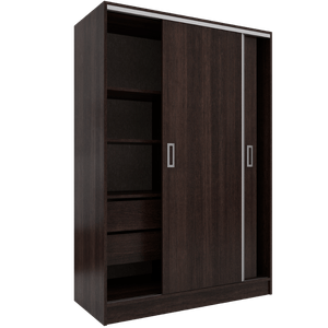 PLACARD PUERTAS CORREDIZAS TONO WENGUE 124x184x53cm 3170