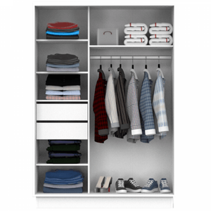 PLACARD DIELFE PUERTAS CORREDIZAS TONO BLANCO 135x195x55cm PE135