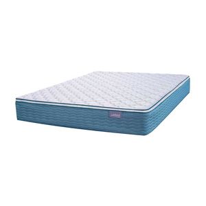 COLCHON INDUCOL DE RESORTES APRIL AZUL Y BLANCO 190x130x23cm