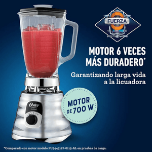 LICUADORA OSTER 700w JARRA VIDRIO SILVER BLST4655