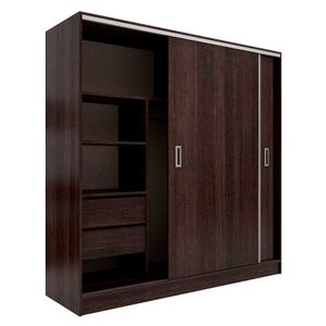 PLACARD 2 PUERTAS CORREDIZAS TONO WENGUE 182x184cm