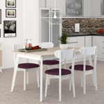 MESA-ARTICA-1.20-TAPA-HELSINKY-ROBLE---4-SILLAS-GENOVA