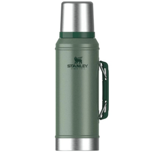 TERMO STANLEY CLASICO 950ml C/MANIJA Y TAPON CEBADOR VERDE