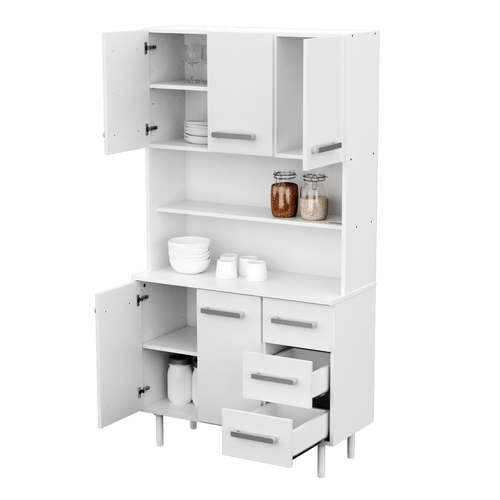 APARADOR DE COCINA MOSCONI TRIPLO KIT TONO BLANCO 10104