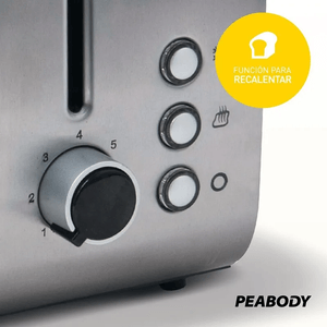 TOSTADORA PEABODY ACERO INOX. 4 REBANADAS PE-T8520
