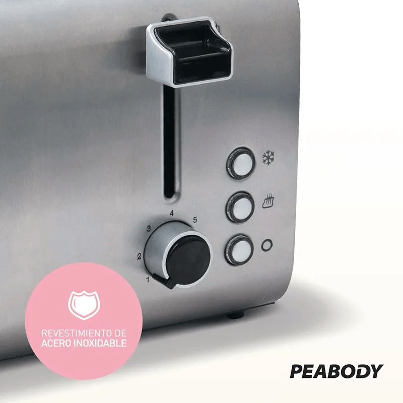 Sandwichera Peabody - Capacidad de 4 espacios - Superficie antiadherente -  Inox