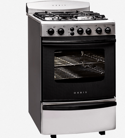 COCINA 55CM ACERO INOX. REJILLA DE FUNDICION 968AC3