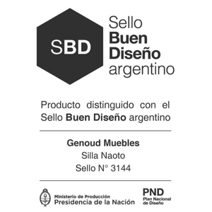 SILLA DE MADERA NAOTO LUSTRE ROBLE TAPIZADO TELA GRIS CLARO