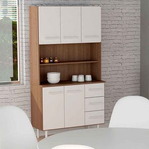 APARADOR DE COCINA E-MOSCONI 0.90m TONO CARV. MEZZO F/BLANCO 10175