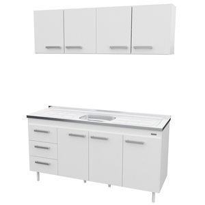 COMBO DE COCINA E-MOSCONI 1.60m S/BACHA TONO BLANCO 10147