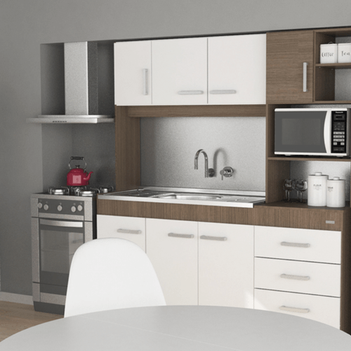 COMBO DE COCINA 1.81mts S-BACHA TONO CARV,-MEZZO FRENTE BLANCO 10165