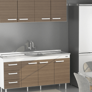 COMBO DE COCINA E-MOSCONI 1.60m S/BACHA TONO CARVALHO MEZZO 10192