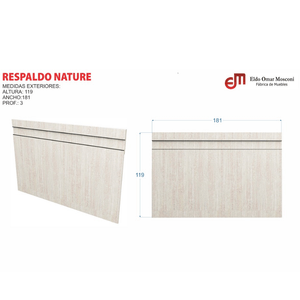 RESPALDO SOMMIER E-MOSCONI NATURE TONO WENGUE 80962