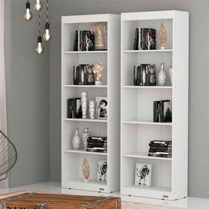 BIBLIOTECA E-MOSCONI 4 ESTANTES 60cm TONO BLANCO 81046