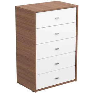 CHIFONIER E-MOSCONI 5 CAJONES 60cm TONO CARVALHO MEZZO / BLANCO 56810