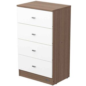CHIFONIER E-MOSCONI 4 CAJONES 55cm TONO CARVALHO MEZZO / BLANCO 56867