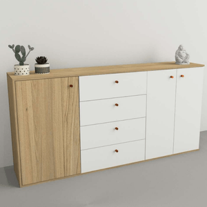 BAHIUT TABLES 1.75m TONO OLMO FINLANDES/BLANCO 7010-COE