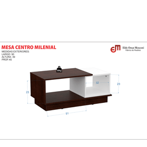 MESA RATONA E-MOSCONI MILENIAL TONO VENEZIA/BLANCO 56802