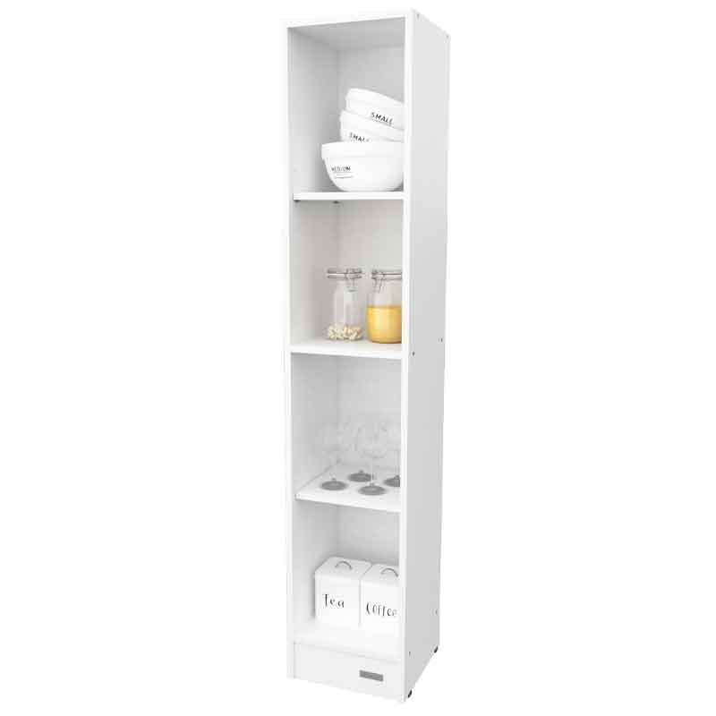 Mueble Escobero 150 Cms Melamina Blanco Organizador