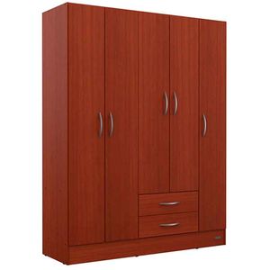 PLACARD E-MOSCONI 5 PUERTAS CAOBA 141x181x46cm 55984