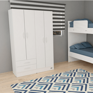 PLACARD E-MOSCONI 4 PUERTAS TONO BLANCO 113x181x46cm 56330