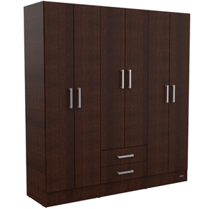 PLACARD E-MOSCONI 6 PUERTAS TONO WENGUE 169x181x46cm 56284
