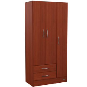PLACARD E-MOSCONI 3 PUERTAS INTERIOR S/PINTAR TONO CAOBA 87x182x46cm 56147