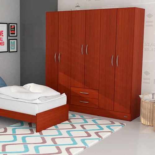 PLACARD MOSCONI 6 PUERTAS CAOBA 169x181x46cm 55985