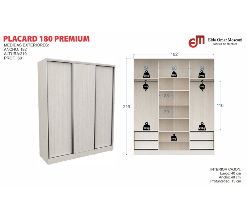 ARMARIO MEDIO SIN PUERTAS 156X90X45CM 3 BALDAS - Folder, Líder en