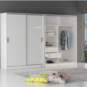 PLACARD MOSCONI PUERTAS CORREDIZAS BLANCO 136x183x54cm 56410