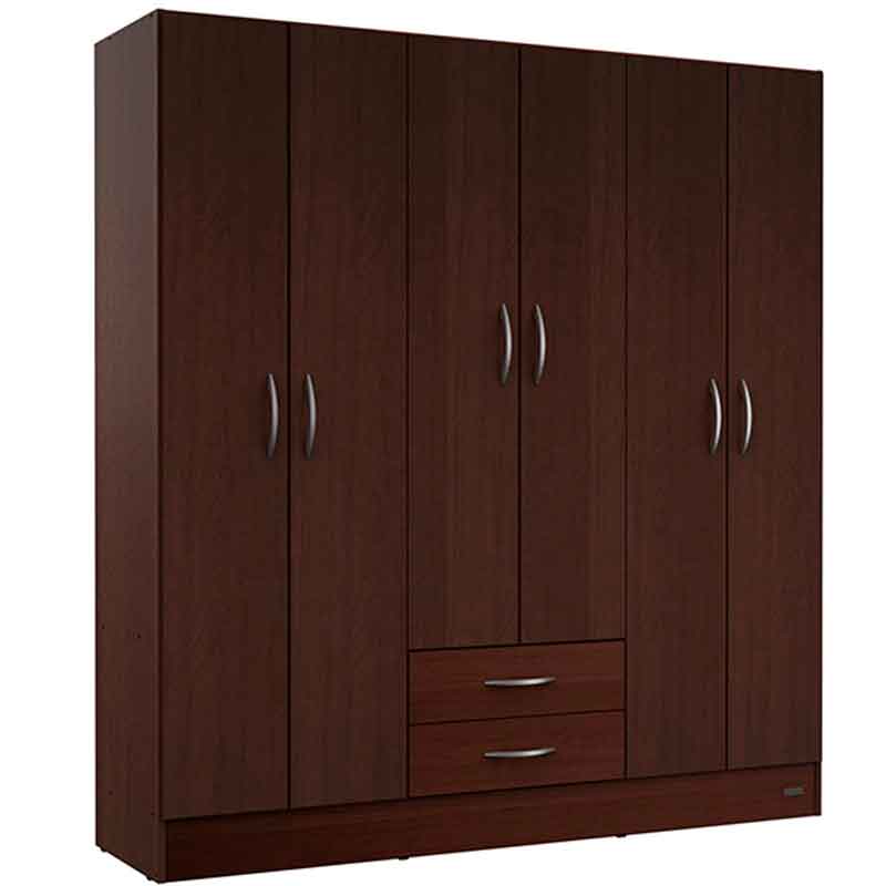 PLACARD-MOSCONI-56341-6-PUERTAS-2-CAJONES-INTERIOR-SIN-PINTAR-CHOCOLATE