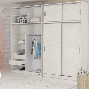 PLACARD E-MOSCONI PUERTAS CORREDIZAS C/BAULERA TONO VENEZIA 136x242x54CM 56485