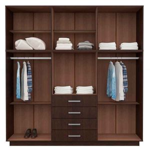 PLACARD E-MOSCONI 12 PUERTAS TONO WENGUE 209x214x46cm 56587