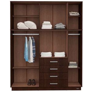 PLACARD E-MOSCONI 10 PUERTAS TONO WENGUE 174x214x46cm 56571