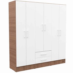 PLACARD E-MOSCONI 6 PUERTAS TONO CARVALHO MEZZO/BLANCO 169x181x46cm 56817