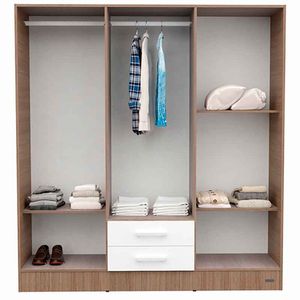 PLACARD E-MOSCONI 6 PUERTAS TONO CARVALHO MEZZO/BLANCO 169x181x46cm 56817
