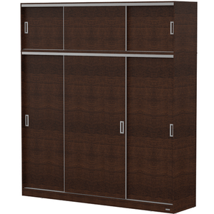 PLACARD E-MOSCONI PUERTAS CORREDIZAS TONO WENGUE 220x242x54cm 56684