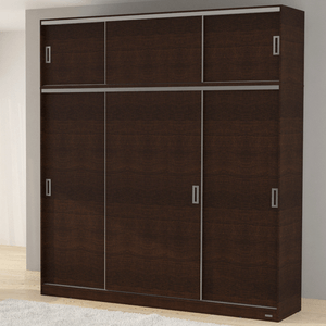 PLACARD E-MOSCONI PUERTAS CORREDIZAS TONO WENGUE 220x242x54cm 56684