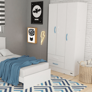 PLACARD E-MOSCONI 3 PUERTAS BLANCO 85x181x46cm 55954