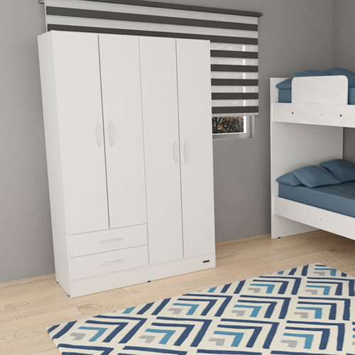 PLACARD E-MOSCONI 4 PUERTAS BLANCO 113x185x46cm 55955