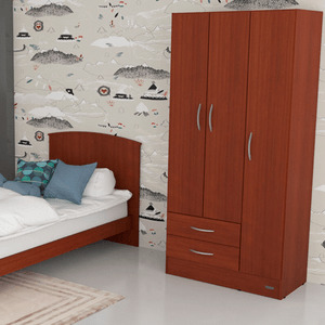 PLACARD MOSCONI 3 PUERTAS CAOBA 85x182x46cm 55982