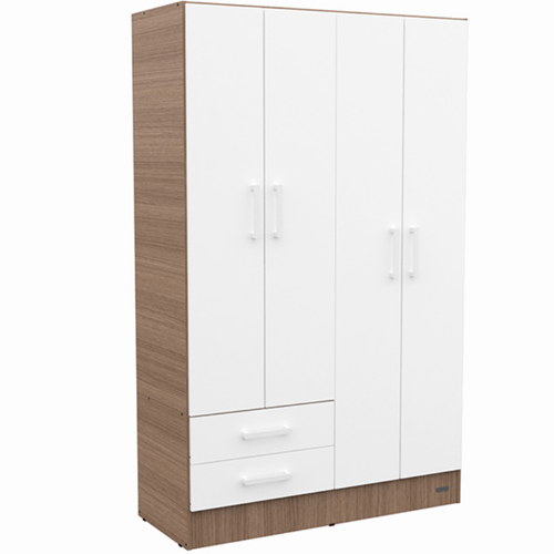 PLACARD E-MOSCONI 4 PUERTAS TONO CARVALHO MEZZO/BLANCO 113x181x46cm 56814